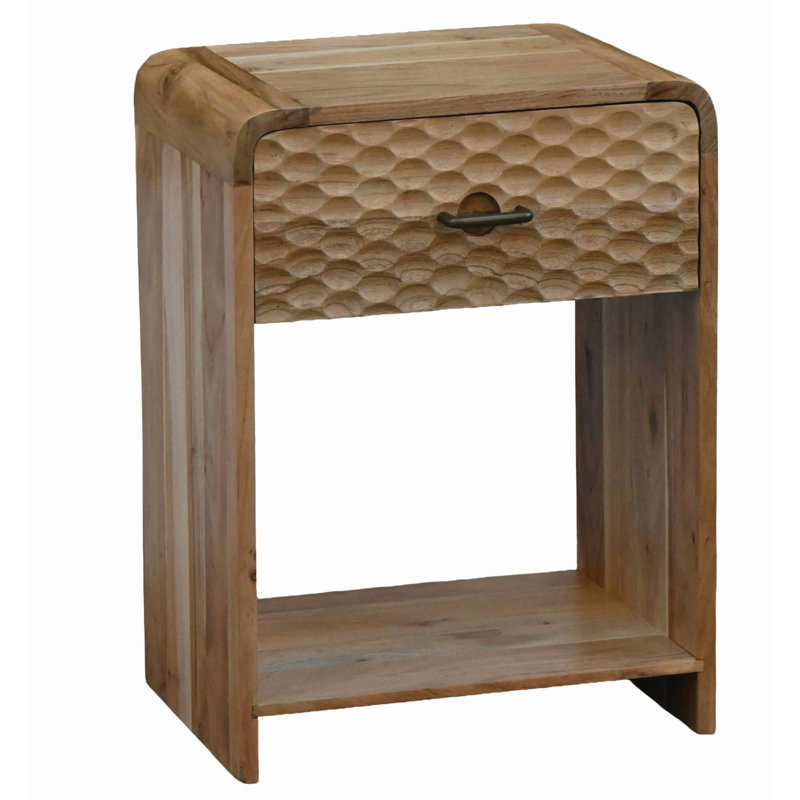 40 cm W Solid Wood Bedside Table