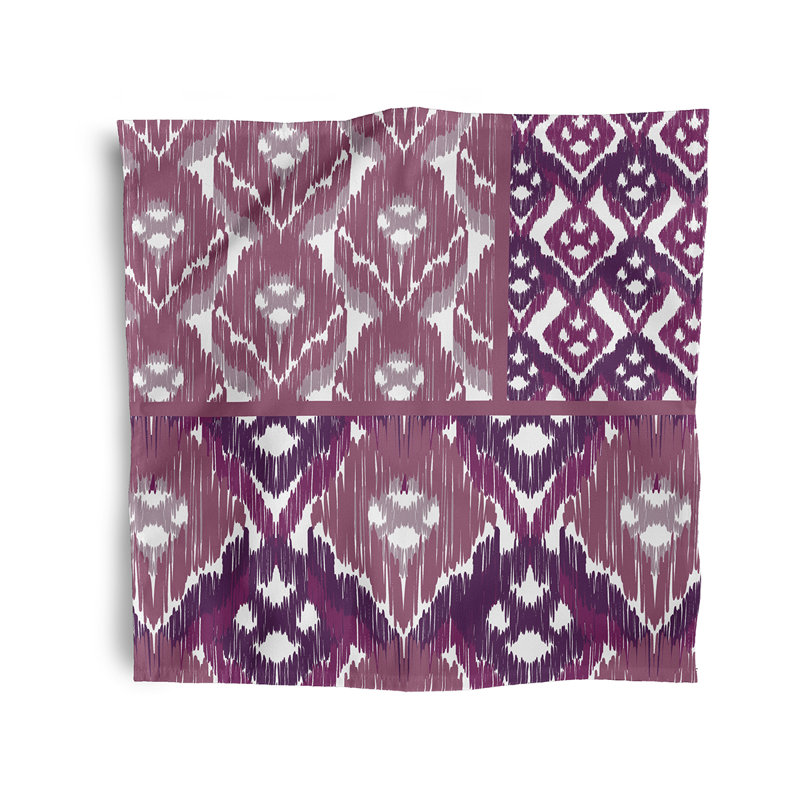Ocala Polyester Ikat Square Napkin, Purple