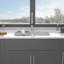 Évier de cuisine en quartz - Évier de cuisine double en composite de granite blanc encastrable 33 po x 19 po x 10,33 po-121213331