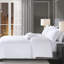 Édredon en coton 500tc double / grand, duvet synthétique, brodé à double rayure, housse de couette amovible avec fermeture à glissière et douillette Cozy Rest Bed-118754118