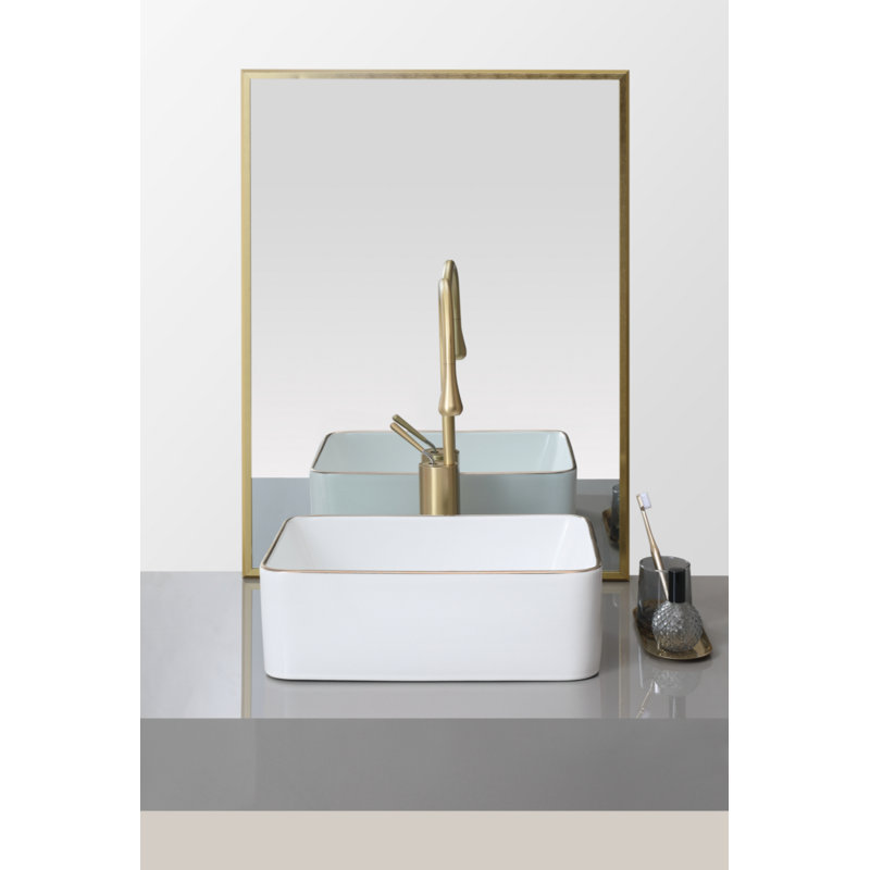 Wenty 11.85'' Ceramic Rectangular Bathroom Sink
