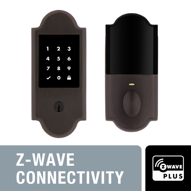 Single Cylinder Smart Deadbolt Z-Wave Technology, Venetian Bronze