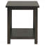 Table de bout en bois délavé avec tablette Java