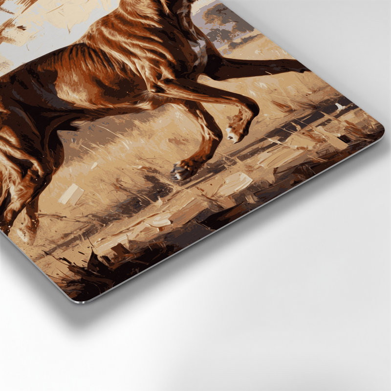 Chiens rhodésiens Ridgeback, art mural en métal brun, H 16 po x l 16 po