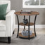 Ensemble de tables de bout rondes 2 pièces avec ports de charge USB-130451682