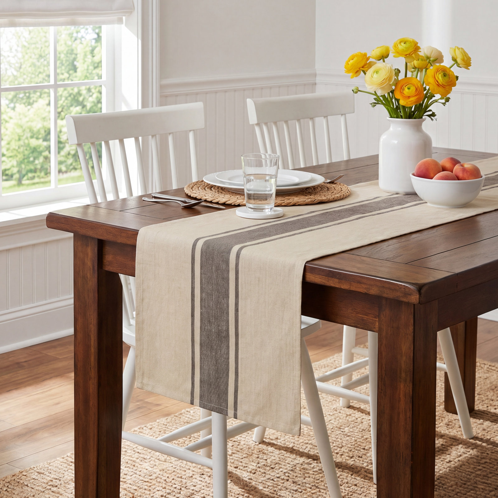Hambrook Cotton Table Runner, 72" x 16"