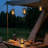 Black Outdoor Hanging Solar Lantern With Flame-style Light Bulb And Clip