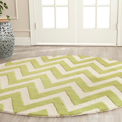 Sanyla Hand Tufted Wool Chevron Rug