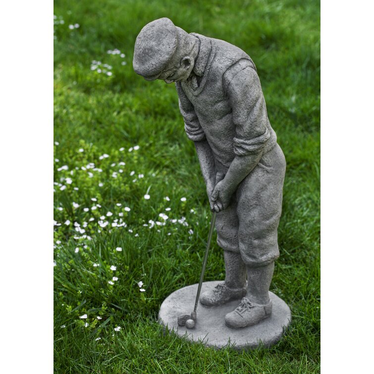 Fishing Boy Cast Stone Statue - Pond and Garden Decor Accent Sculpture -  Great Garden Gift Idea!, Quality, hand-crafted cast stone statue.