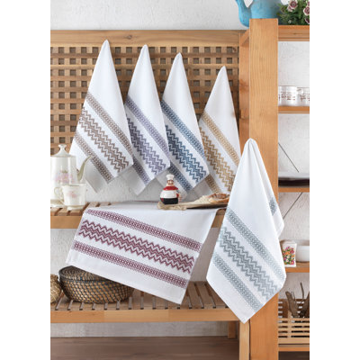 Ensemble de serviettes de luxe (6 pièces), 100% coton, 15,7 po x 23,6 po | Doux et absorbant, 290 g / m² | Inclut les couleurs blanc, brun, jaune, bleu foncé, mauve et gris | Parfait pour le spa, la salle de bain et l'utilisation quotidienne