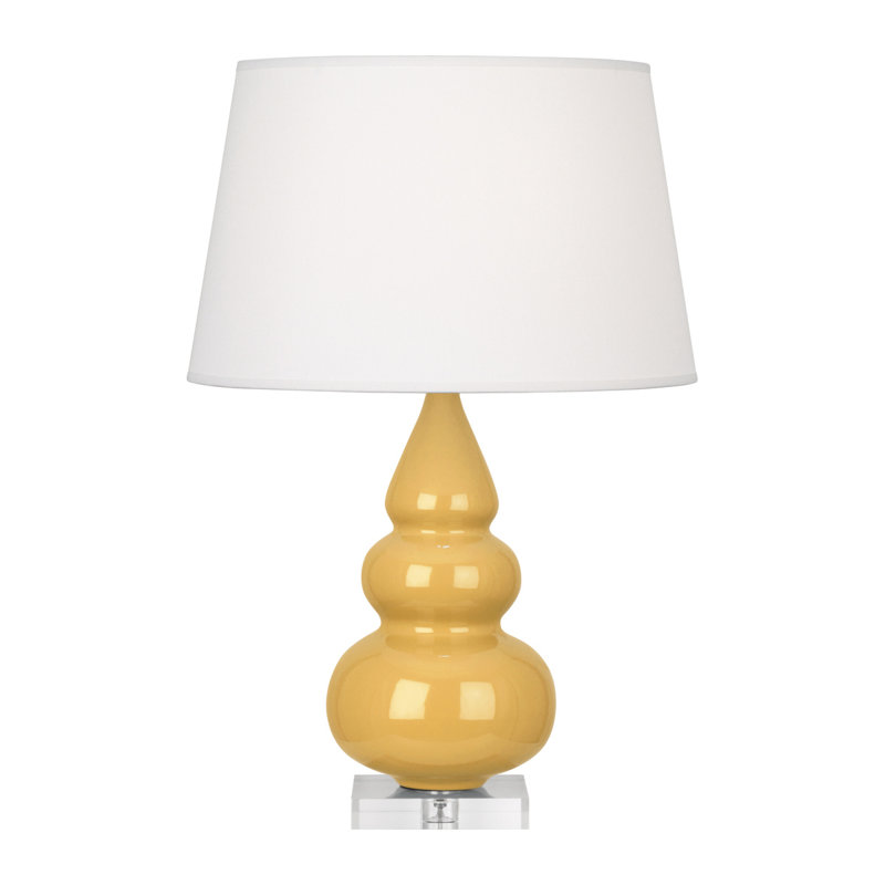 Petite lampe de table 24 "Triple Gourd, Coucher de soleil jaune