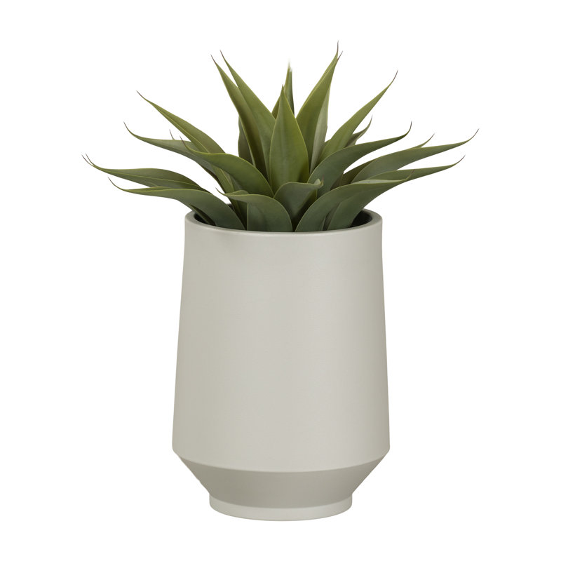 Greige Polyethylene 16.25" Indoor/Outdoor Planter