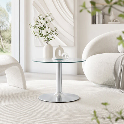 Diameter Round Tempered Glass Coffee Table
