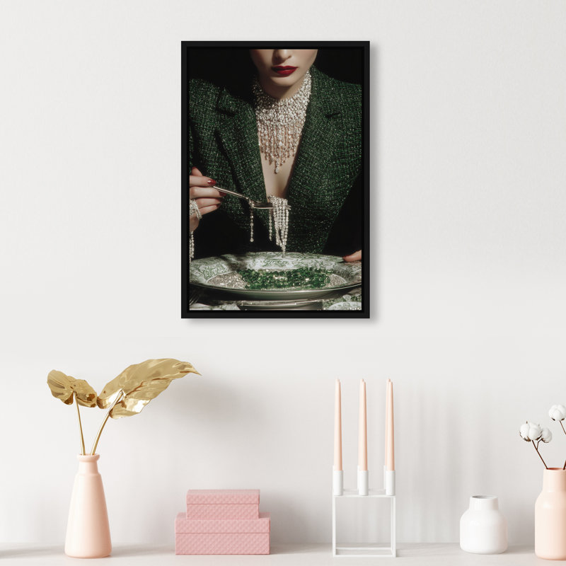 Forest Feast Print by Oliver Gal, 16"H x 11"W, Black Floater Frame
