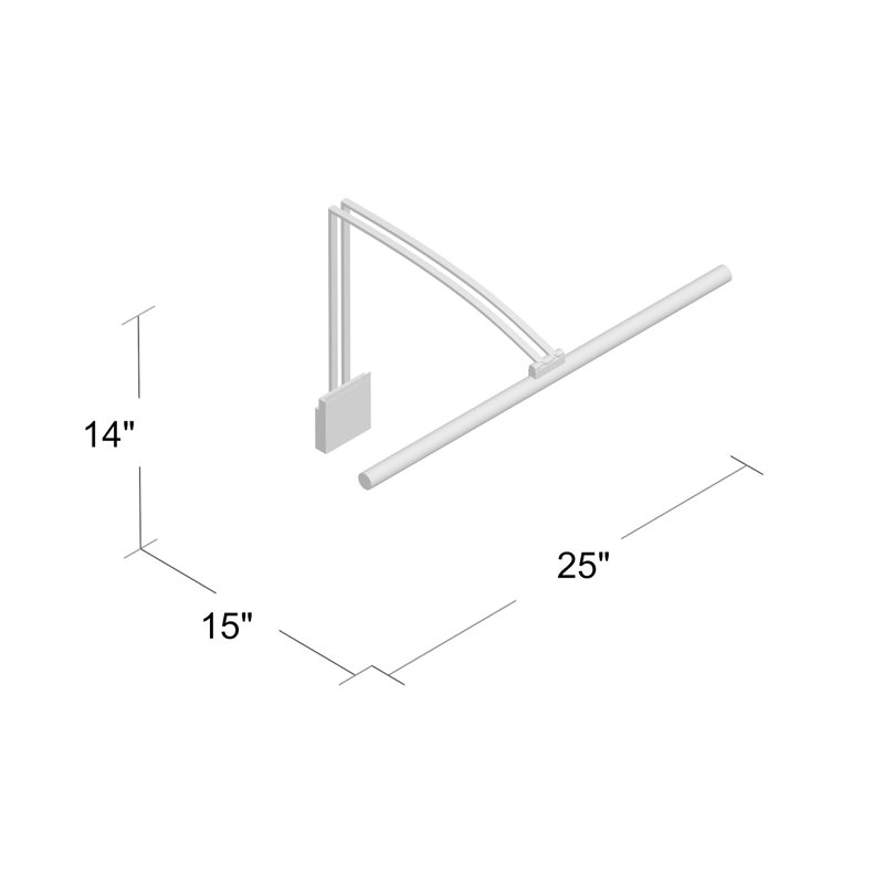 Vibe Dimmable LED Wall Mounted Picture Light, Black