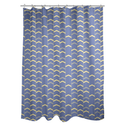 Rideau de douche simple à chevrons