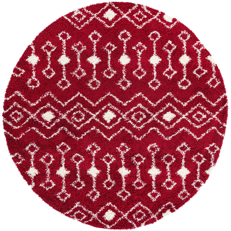 Griego Geometric Indoor Rug, Round 7'10"
