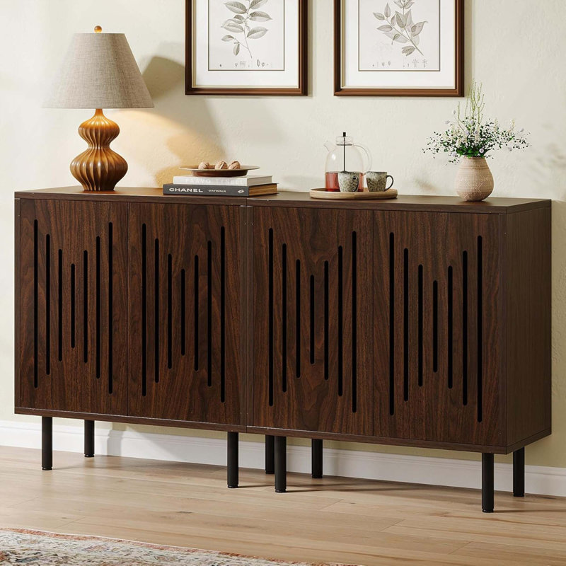 Ensemble de 2 buffets avec tablettes réglables et rangement pour le salon