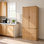 Armoire de rangement autoportante cannelée autoportante 70,9 po x l 31,5 po avec 2 portes et 2 tiroirs