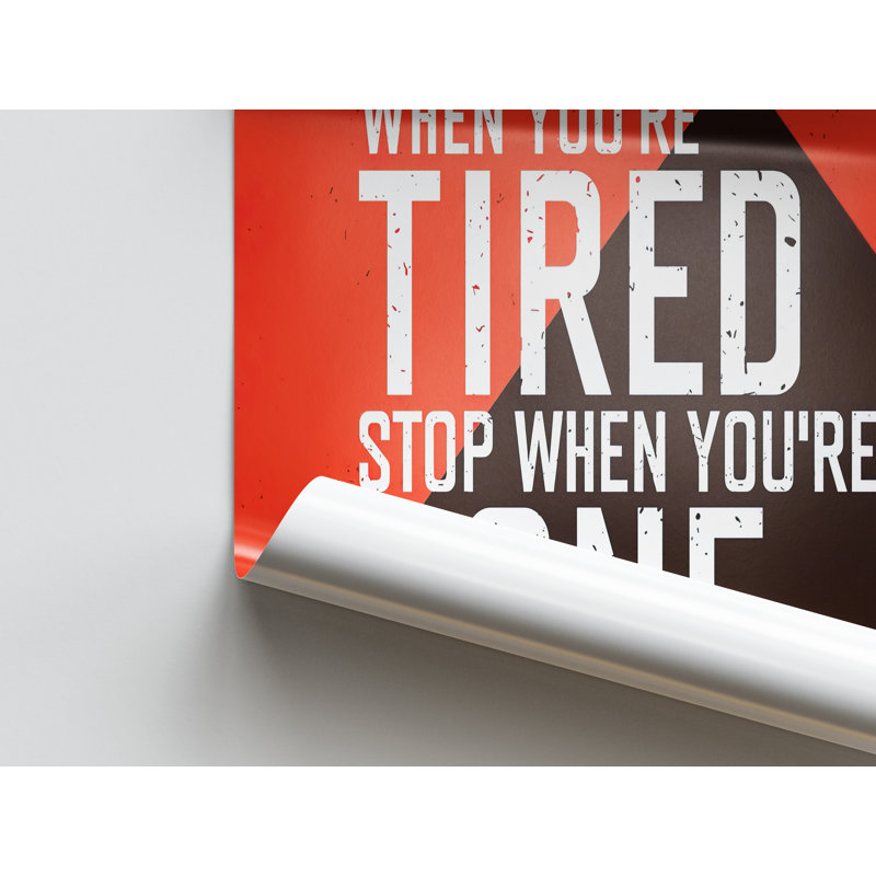 «Inspirational Don't Stop Quote», art sur toile, H 57 po x l 57 po, Cadre flottant blanc