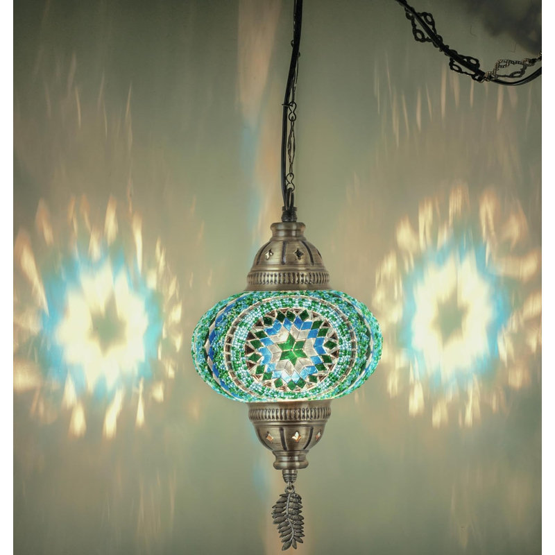 Luminaire suspendu 1 lumière Lights, Turquoise