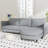 4 - Seat L Shaped With Breathable Fabric, Wooden Frame, Movable , Soft Cushions, Armrest Pockets For Office Setup Couch High Density Foam, Structure, Living Room Comfort-110422981-110422977