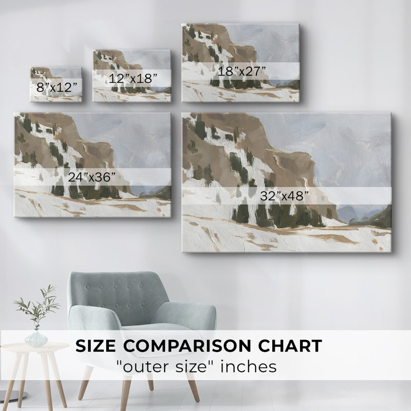 Snowy Rise I -Gallery Wraraped Cavas, 24 x 36