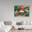 «Flowers By The Cafe», reproduction de photo sur toile tendue-31878936