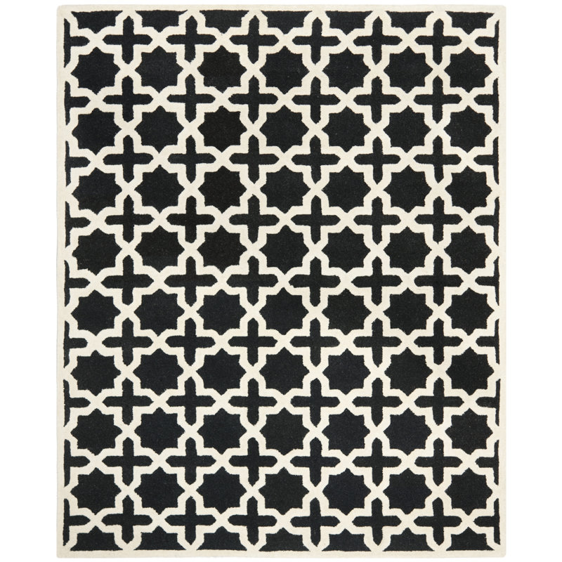 Igna Hand Tufted Wool Geometric Rug, Rectangle 2'6" x 4'