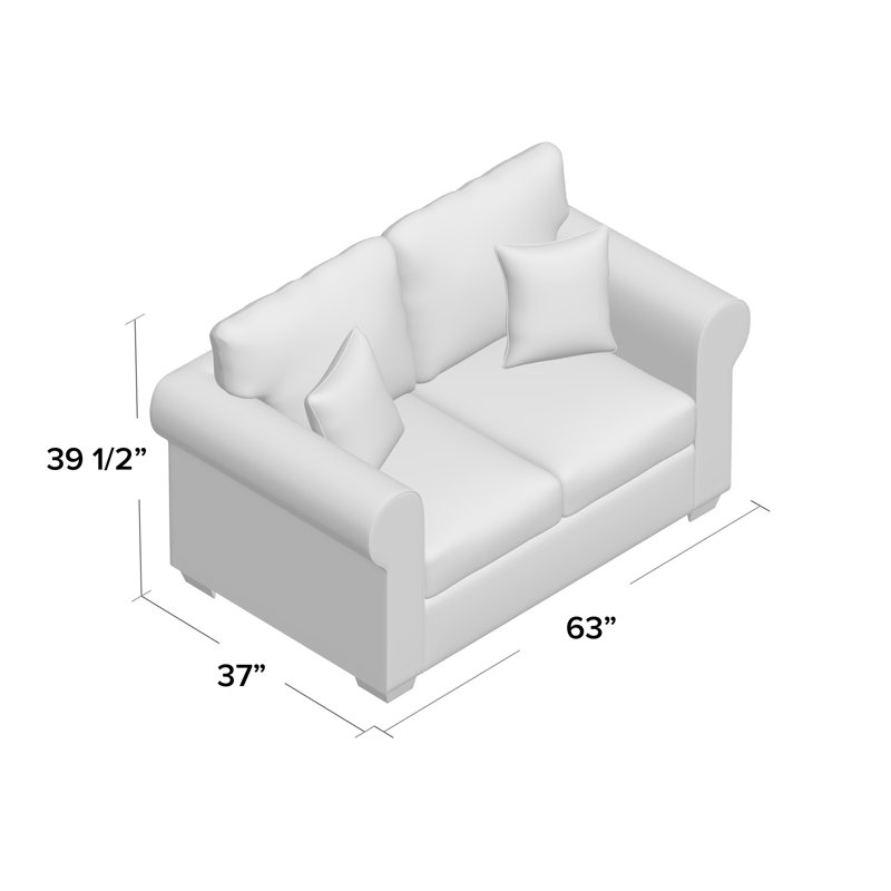 Jacqua Upholstered 63'' Loveseat, Harmony Blush