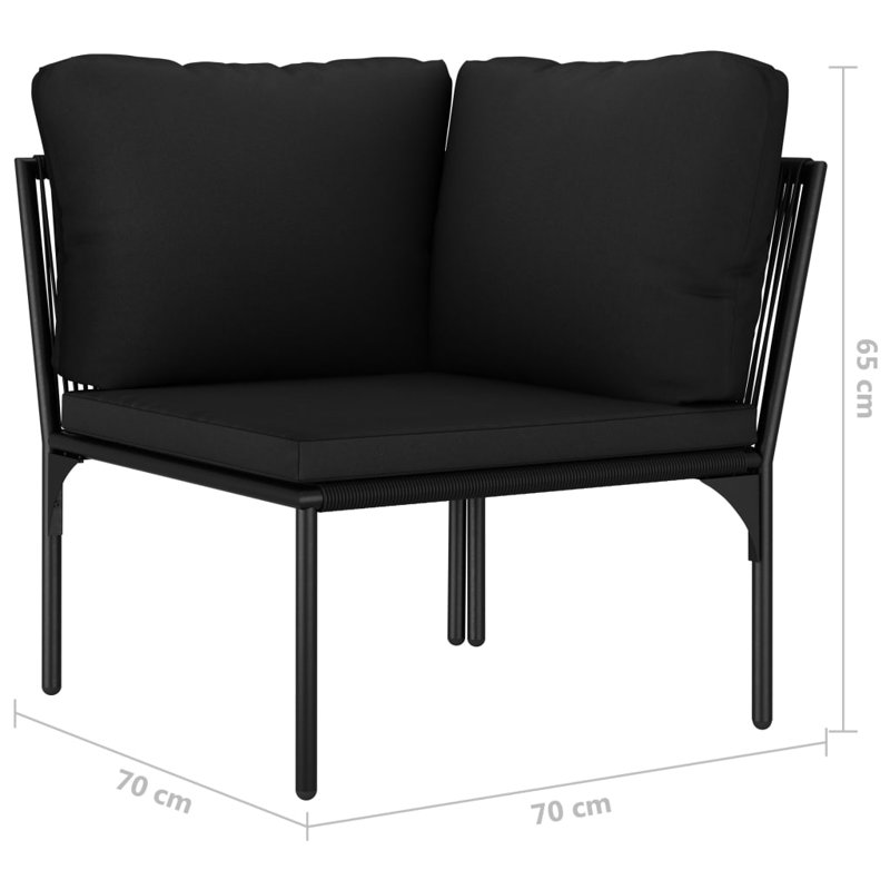 Chaise longue avec coussins 6 pièces Daan