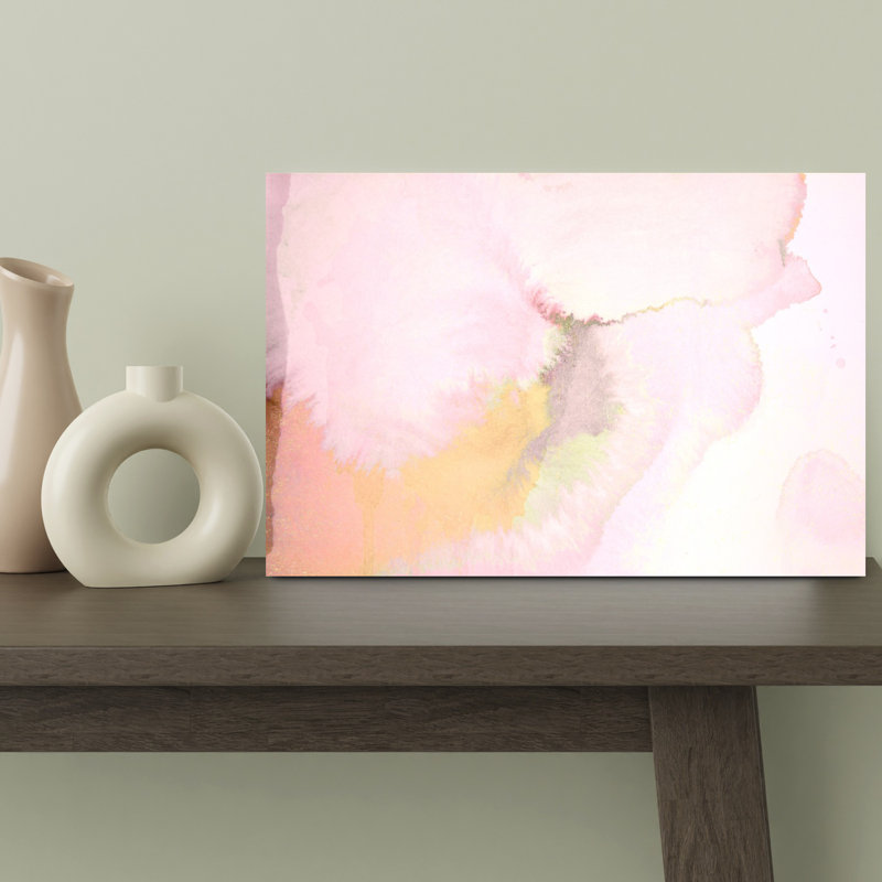 «Pink Clouds Abstract Dreamy Ethereal Nature Landscape», art mural, H 12 po x l 18 po