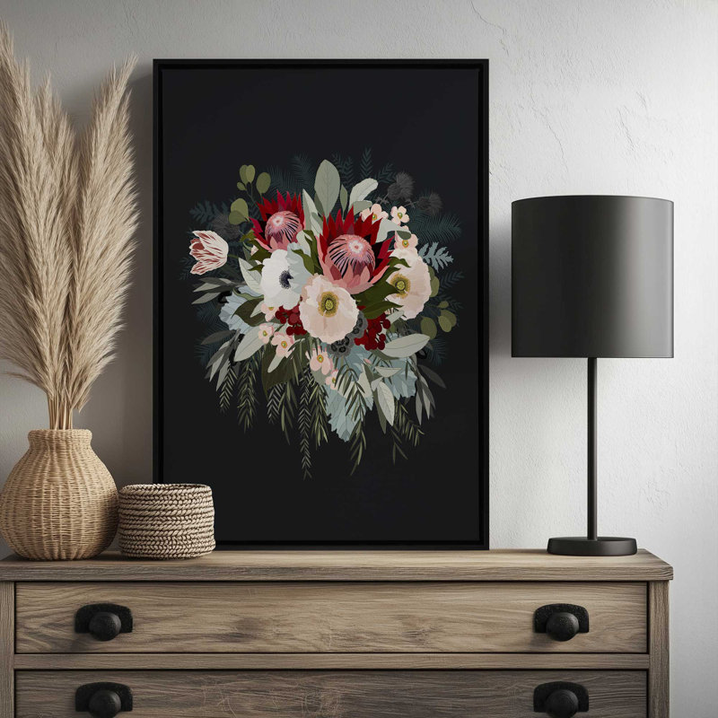 Adeline Moon par Garima Dhawan, reproduction d'art, Argent argent, Cadre flottant, H 16 po x l 12 po