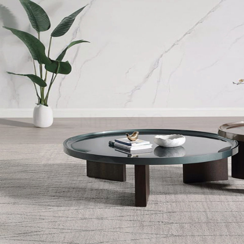 Table basse vert noirâtre