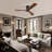 52 Inch Low Profile Ceiling Fan Dc 3 Carved Wood Fan Blade Noiseless Reversible Motor Remote Control Without Light-325862659-325862657