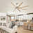 Oversized Windmill - Blade Modern Farmhouse Standard LED Ceiling Fan with Remote Control and Light Kit Included-110096760-110096758
