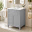 Meuble-lavabo simple 24 po avec lavabo en céramique Velmori, plateau basculant, tablette réglable et rangement multiple-1302651165