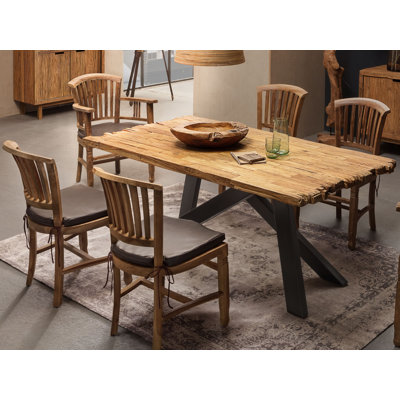 Odling 47cm H Solid Wood Slat Back Side Chair