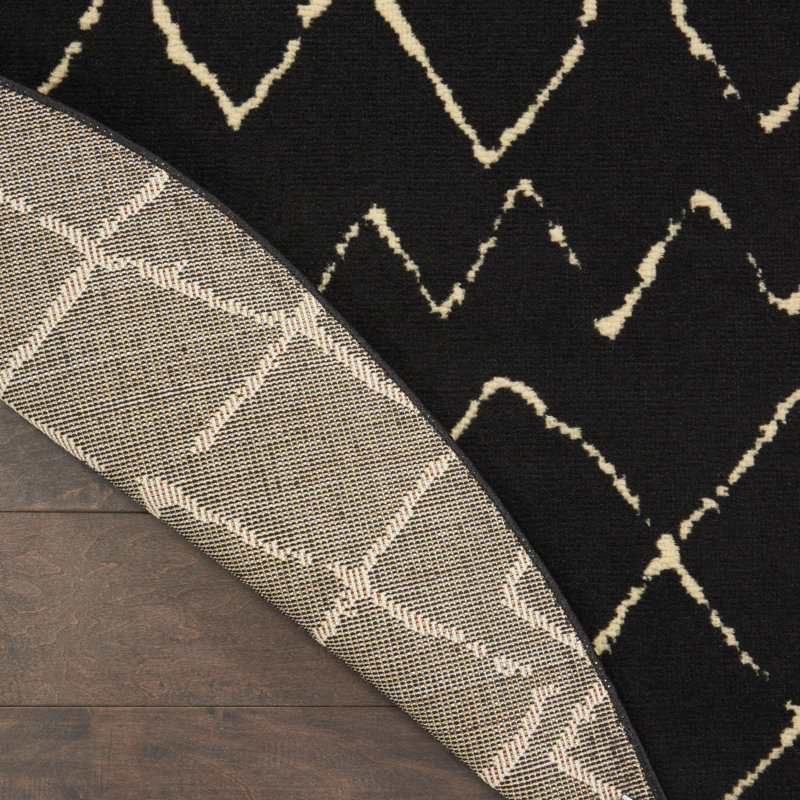 Petit Borendy Geometric Indoor Rug, Round 5'3"