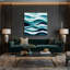 Art mural sur toile bleu-1014311012