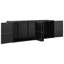 Armoire de rangement Elix, 78 po, rotin noir, brun