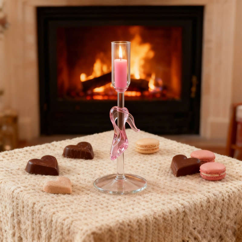 Bougeoir haut en forme de cœur en forme de cœur, ornements de décoration pour la maison, fournitures de mariage, dîner romantique aux chandelles, accessoires de chandelier colorés