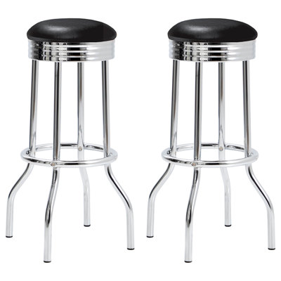 Hagert Swivel Upholstered Counter Stool with Metal Frame