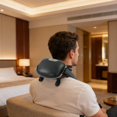 Bionic Heated Massager, Portable Shiatsu Neck and Back Massager, Electric Deep Tissue 4D Kneading Massager
