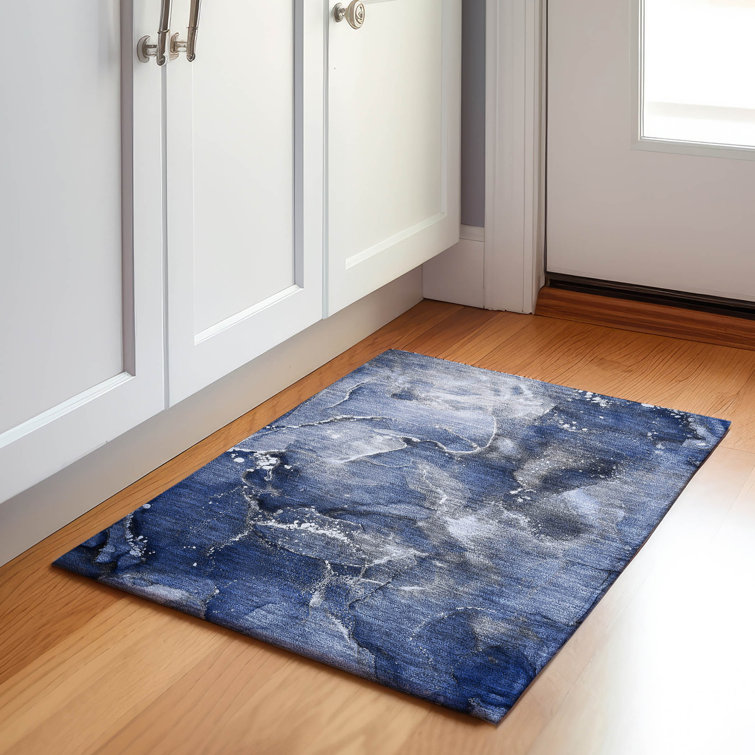 Premium Machine Washable Cerrito AMF518 Navy Rug