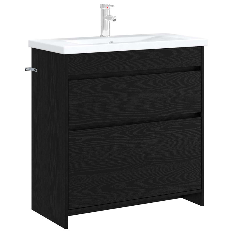 78.5 mm Single Double Bathroom Vanity Base, Black Oak