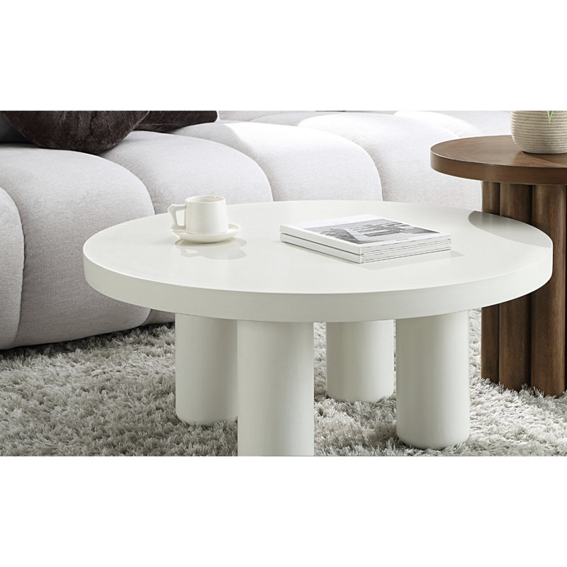 Loanna White Finish Coffee Table