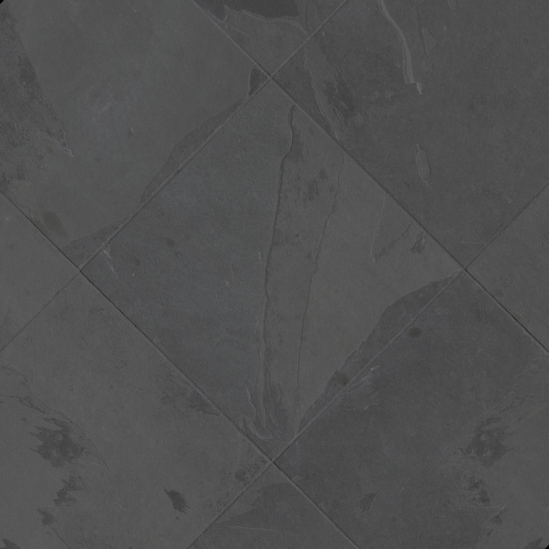 Camden 16 in. x 16 in. Gauged Slate Floor and Wall Tile, Charcoal