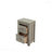 Rustic Light Grey Solidwood 2-Drawer Nightstand, 1pc Simple Bedroom Bed Side Table