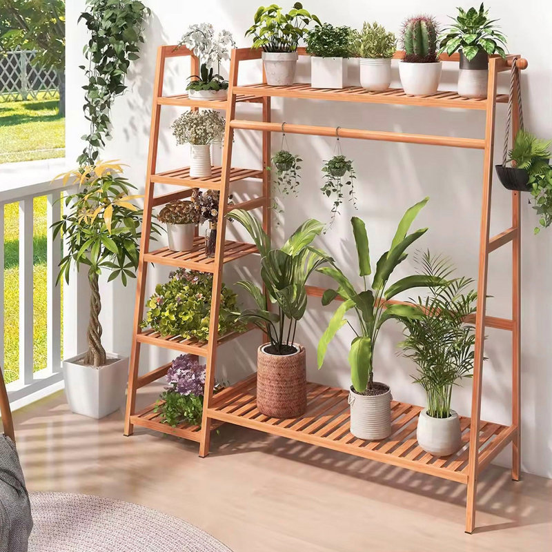Adjustable Clothing Rack, Dark Brown